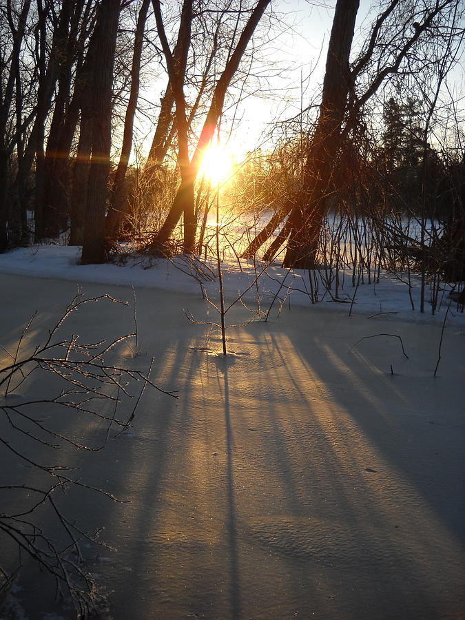 Sunrise Shadows on Ice Photograph by Kent Lorentzen