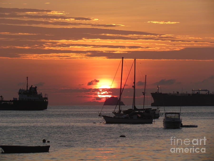 Sunrise ship Panama by Ted Pollard Sunrise ship Panama by Ted Pollard