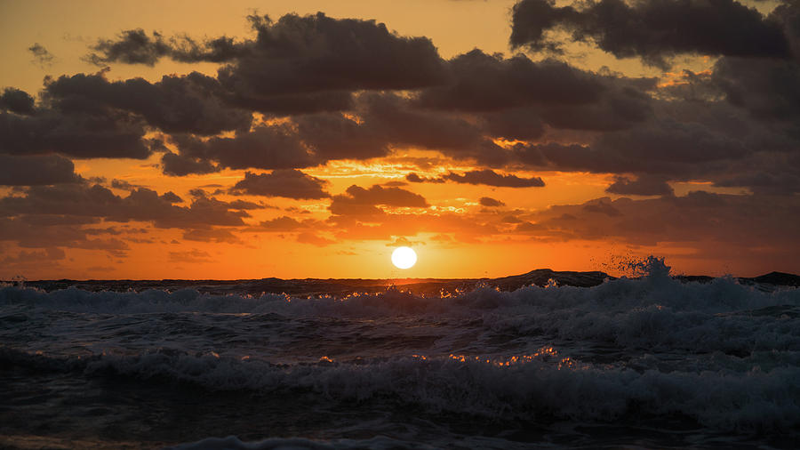 Sunrise Splash Surf Delray Beach Florida Photograph by Lawrence S Richardson Jr