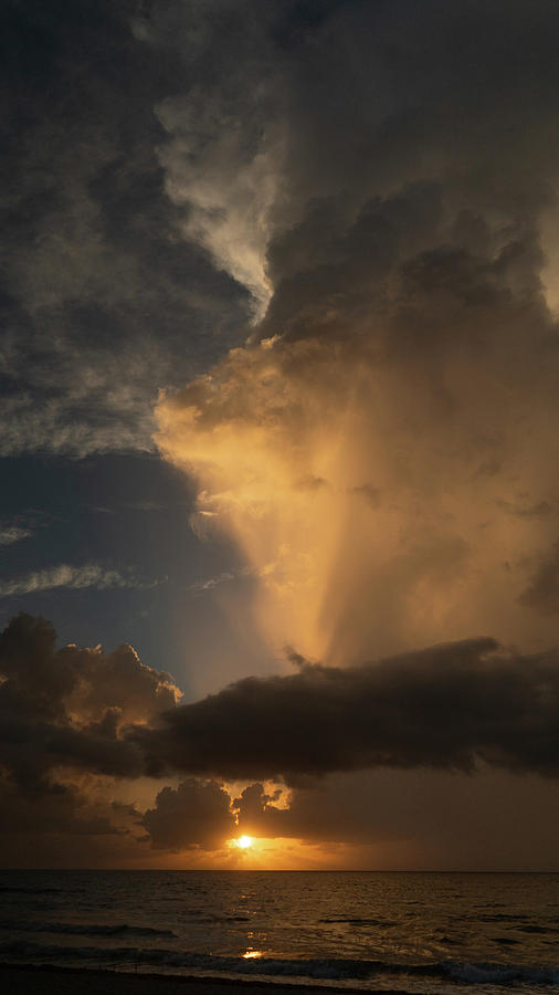 Sunrise Storm Light Delray Beach Florida Photograph by Lawrence S Richardson Jr