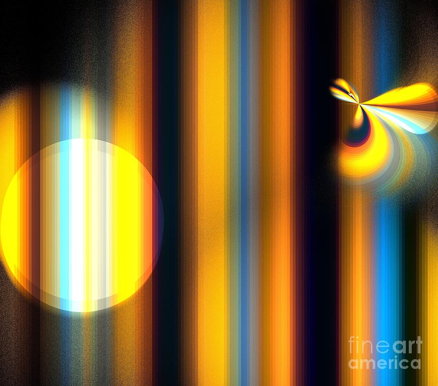 Abstract Digital Art - Sunrise Stripes by Kim Sy Ok
