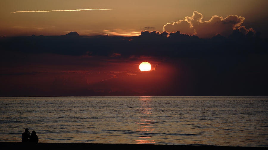 Sunrise Sun Couple Delray Beach Florida Photograph by Lawrence S Richardson Jr