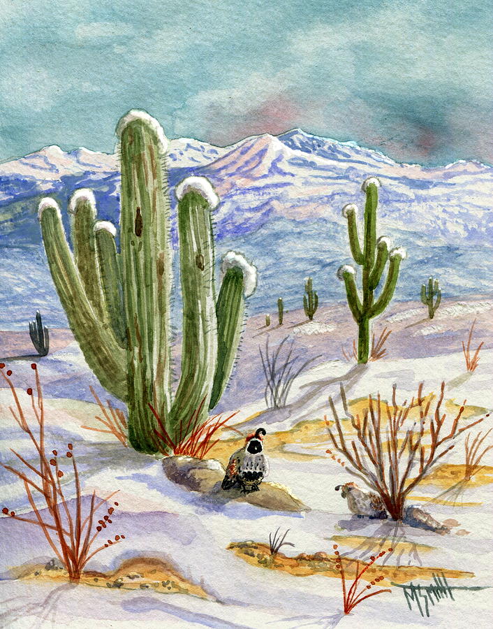 Sunrise Surprise In The Desert Painting by Marilyn Smith