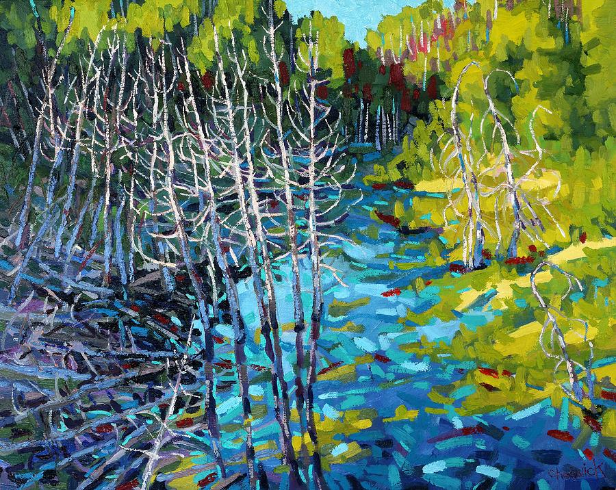 Sunrise Swamp Painting by Phil Chadwick