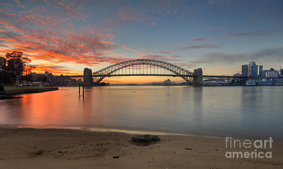 Architecture Photograph - Sunrise Sydney Australia by Leah-Anne Thompson