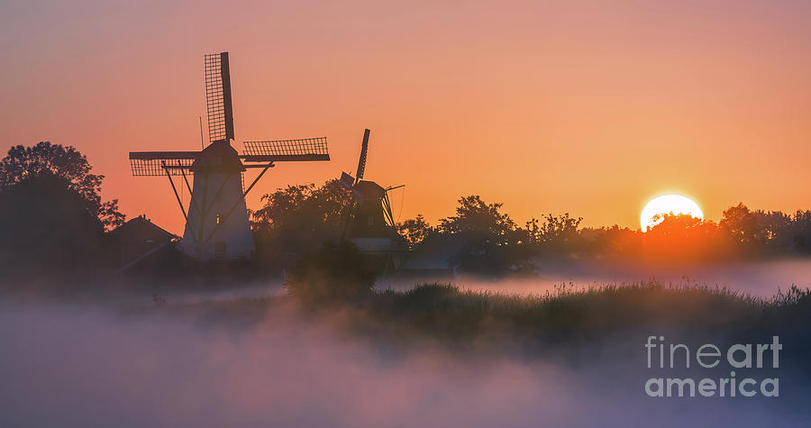 Sunrise Ten Boer - Netherlands Photograph by Henk Meijer Photography