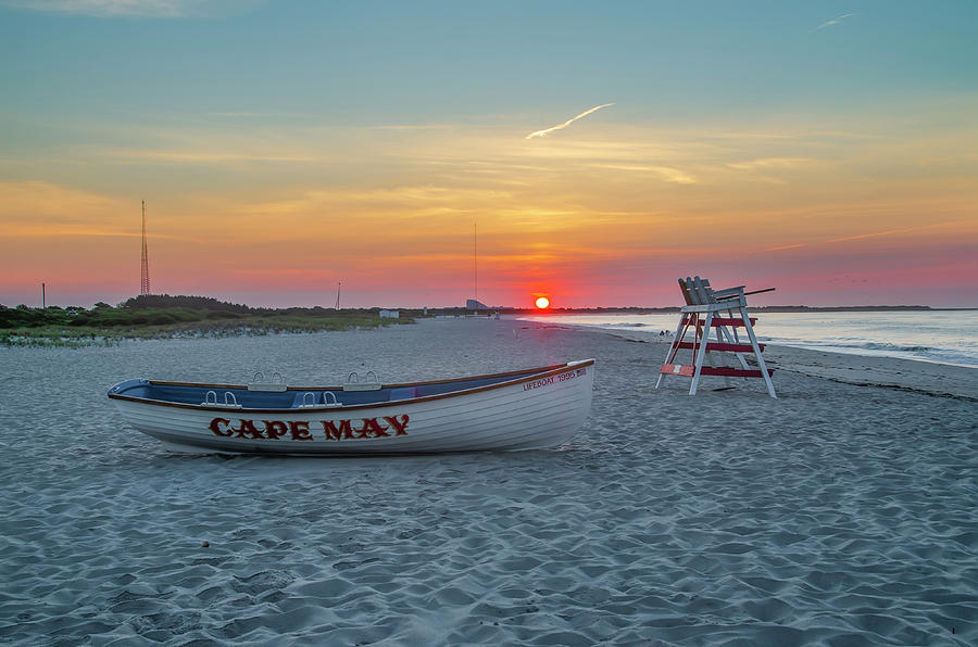 Sunrise - The Beach at Cape May New Jersey Photograph by Bill Cannon