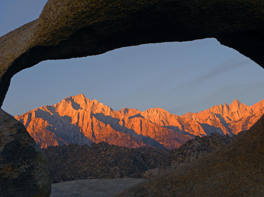 D2M6445-Sunrise through Mobius Arch  Photograph by Ed  Cooper Photography