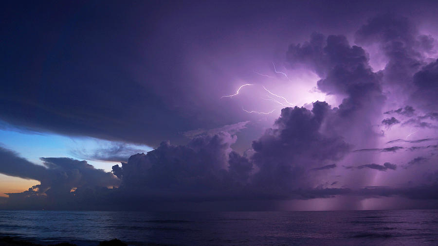 Sunrise Thunderstorm Photograph by Lawrence S Richardson Jr