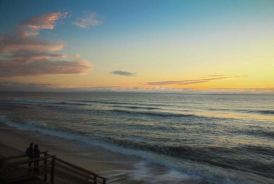 Sunrise Together on the Ocean Shore Photograph by Joni Eskridge