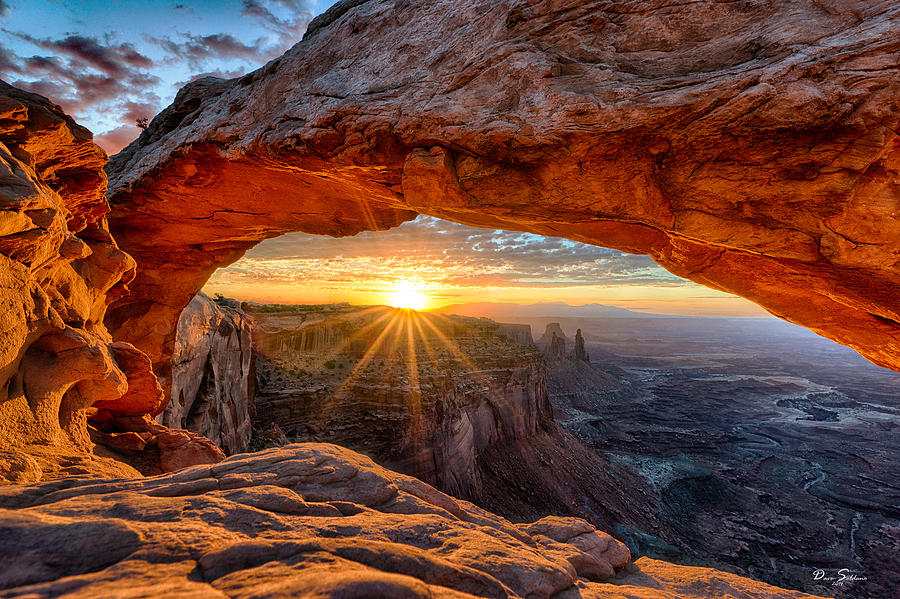 Sunrise Under Mesa Arch Photograph by David Soldano