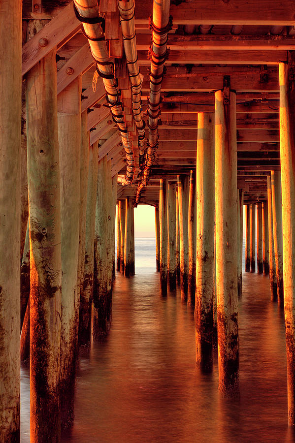 Pier Photograph - Sunrise under the pier by Brian Pflanz