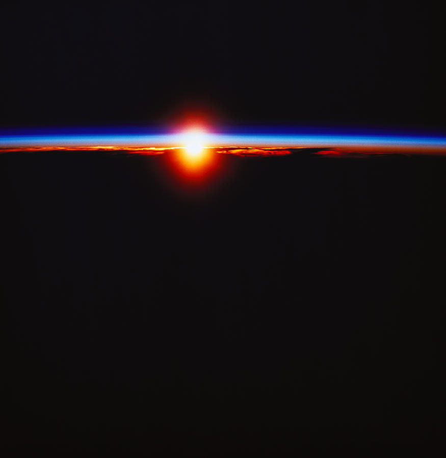 Planet Photograph - Sunrise Viewed From Space by Stockbyte