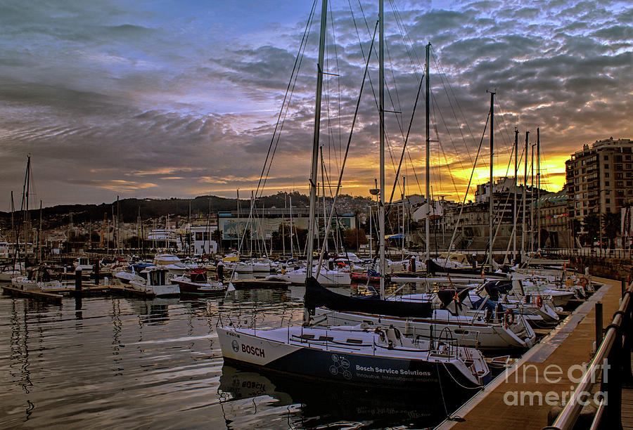 Sunrise Vigo Harbour Galacia Spain Photograph by Lynn Bolt