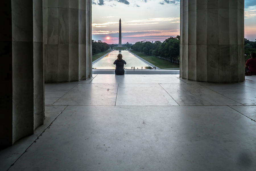 Sunrise Watcher in Washington, DC Photograph by Sven Brogren