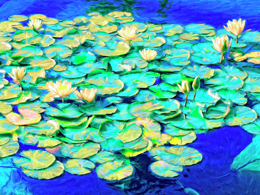 Sunrise Waterlilies Painting by Dominic Piperata