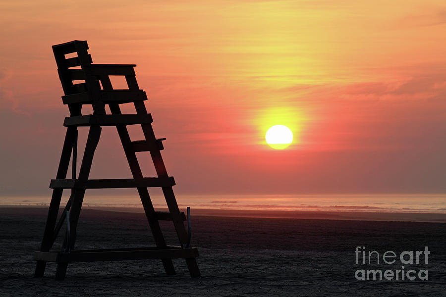 Beach Photograph - Sunrise Wildwood Crest NJ by John Van Decker