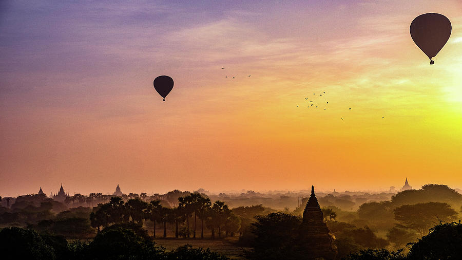 Sunrise with Balloons Photograph by Sascha Huber - Fine Art America