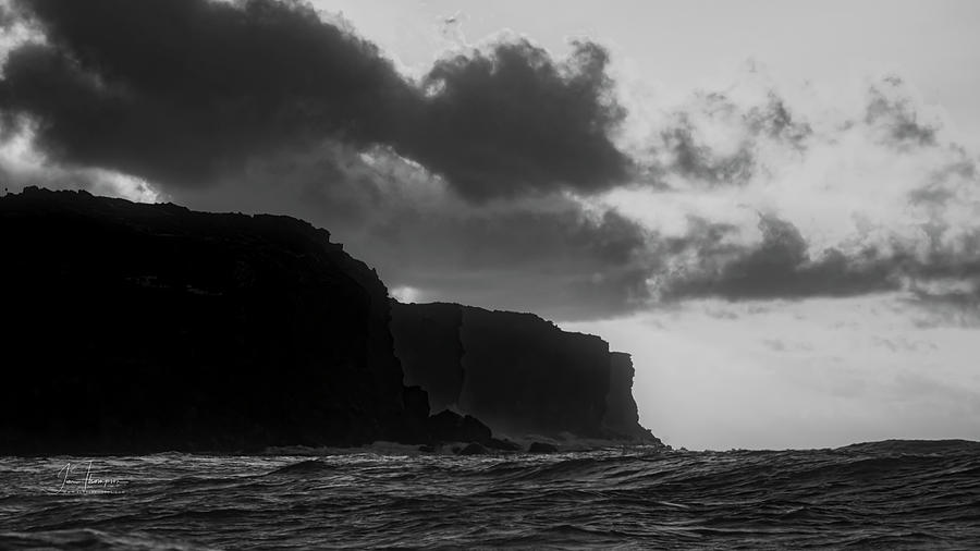 Sunrse and Cliffs in Black and White Photograph by Jim Thompson