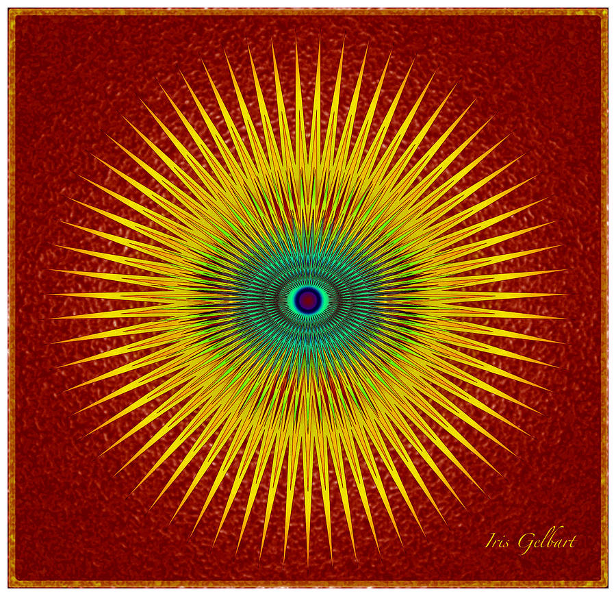 Abstract Digital Art - Suns Eye by Iris Gelbart