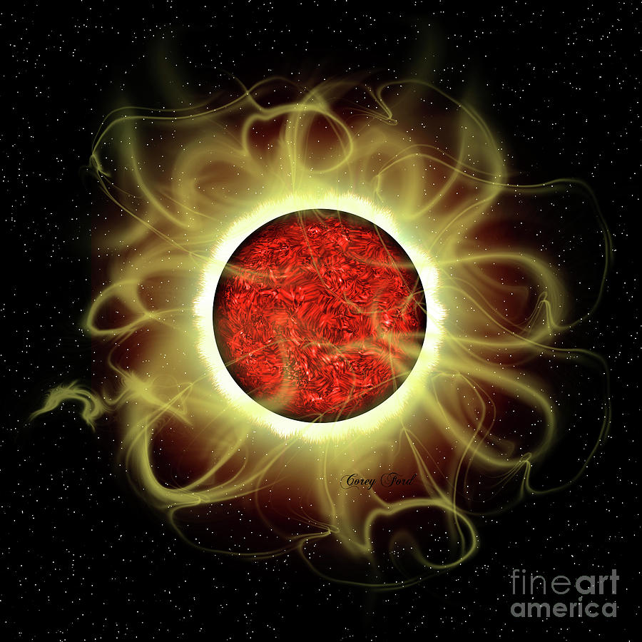 Suns Magnetic Field Digital Art by Corey Ford