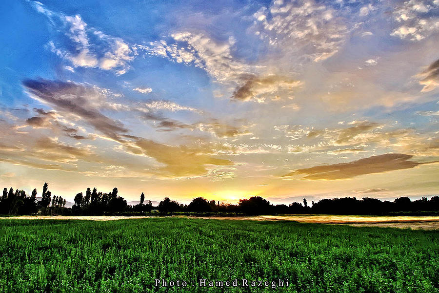 Sunset . HDR 3 shot Photograph by Hamed Razeghi