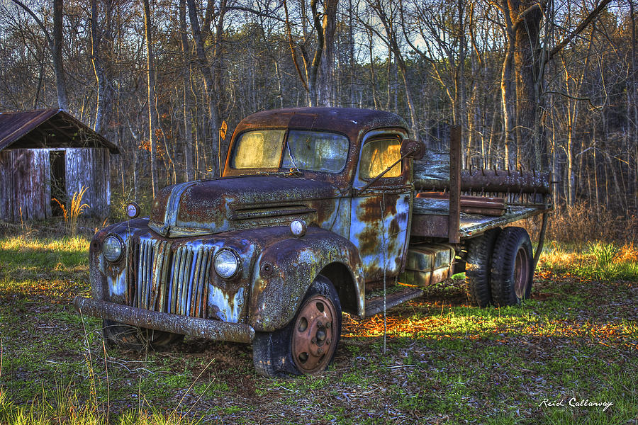 In The Spotlight 1947 Ford Stakebed Pickup Truck 2 Farm Art Photograph by Reid Callaway