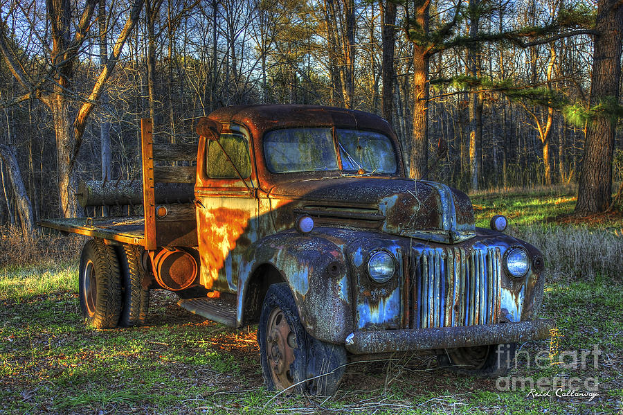Sunset 1947 Ford Stakebed Pickup Truck Art Photograph by Reid Callaway