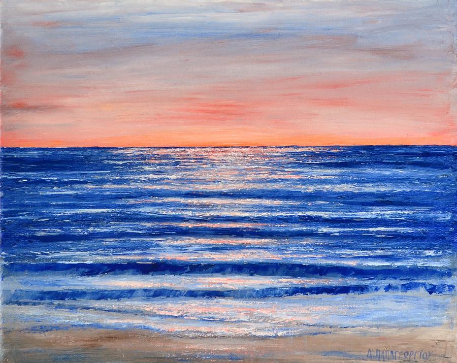 Nature Painting - Sunset 2 by Dimitra Papageorgiou