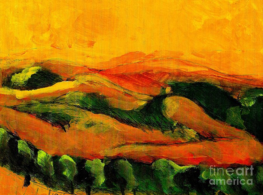 Sunset  2 Earth Goddess Hills Painting