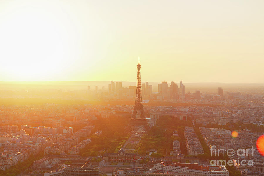 Sunset above Paris Photograph by Anastasy Yarmolovich