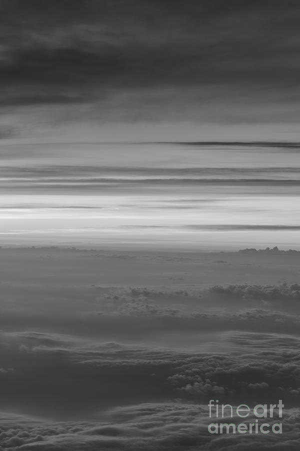 Sunset Above The Clouds BW  Photograph by Michael Ver Sprill