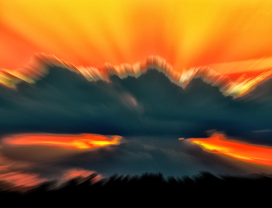 Sunset Digital Art - Sunset Abstract by Flees Photos