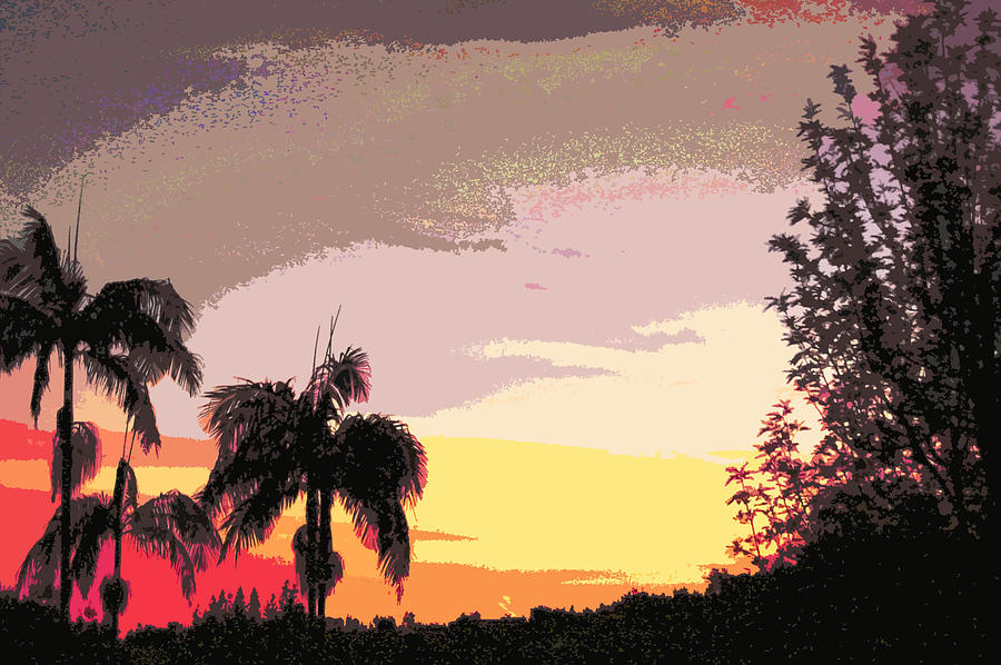Sunset Abstract Digital Art by Linda Brody