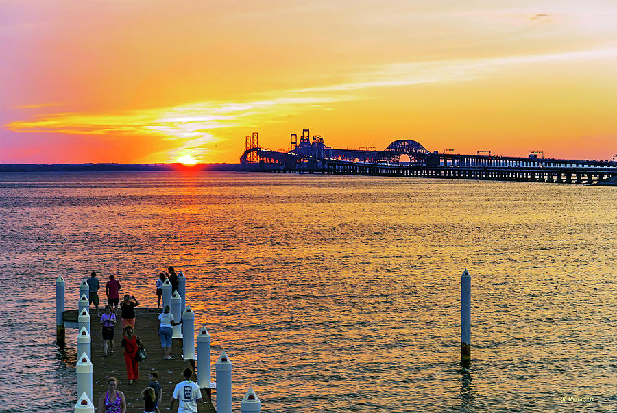 Sunset Across The Chesapeake Photograph by Brian Wallace