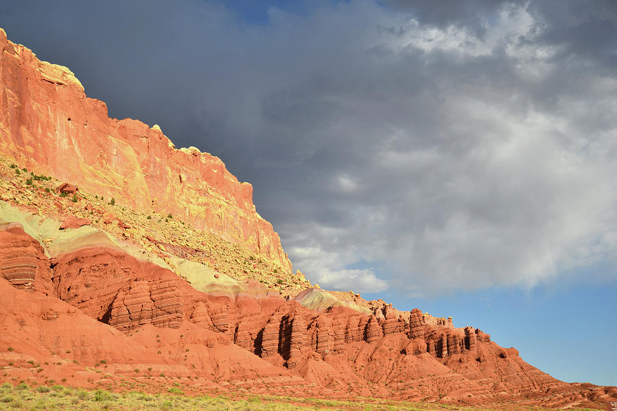 Sunset after Storm on Capitol Reef Photograph by Ray Mathis