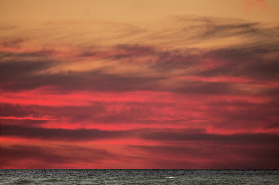 Sunset afterglow over Lake Michigan near Little Sable Point Photograph by Randall Nyhof