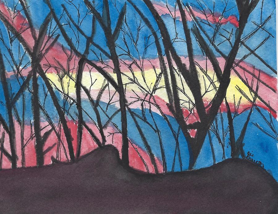 Sunset Painting by Ali Baucom