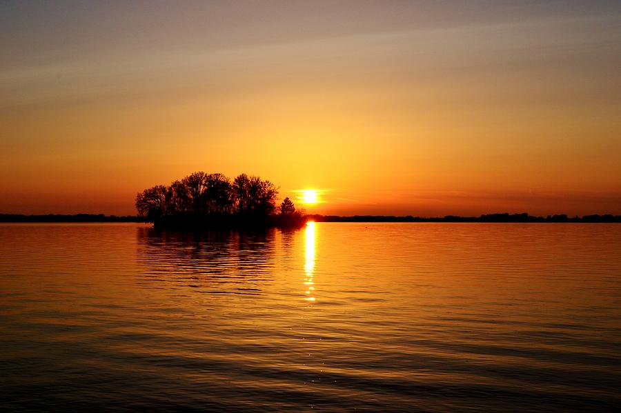 Sunset And Island Photograph By Mandy Frank   Fine Art America