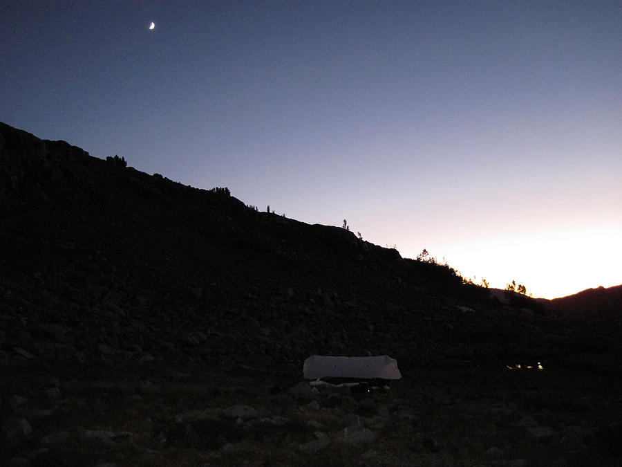 Sunset and Moon over Tarp Photograph by Brenda Smith DVM Sunset and Moon over Tarp Photograph by Brenda Smith DVM