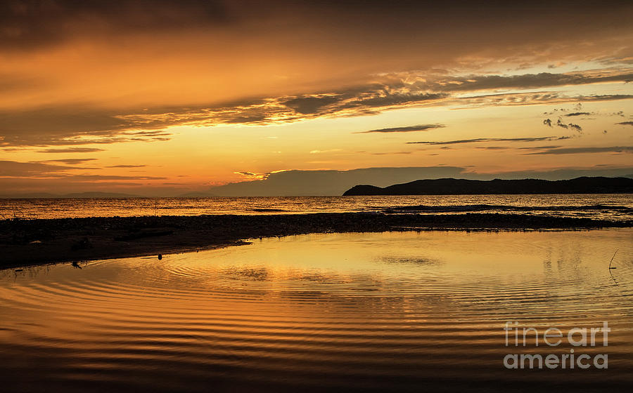 Sunset and Reflection Photograph by Daliana Pacuraru