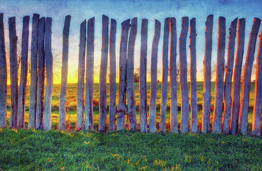 Sunset and Stockade at Aztalan State Park  #8 Photograph by Jennifer Rondinelli Reilly - Fine Art Photography