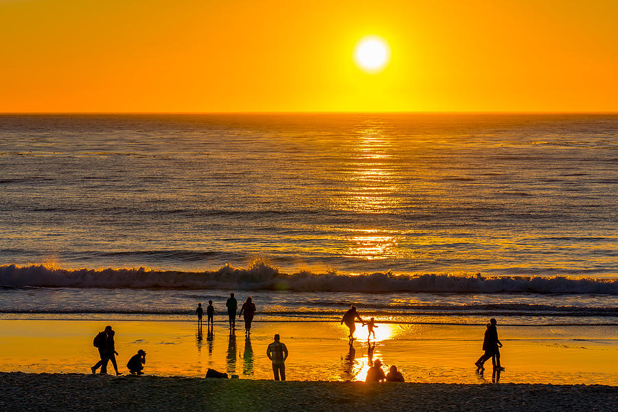 Sunset and Surf Photograph by Derek Dean