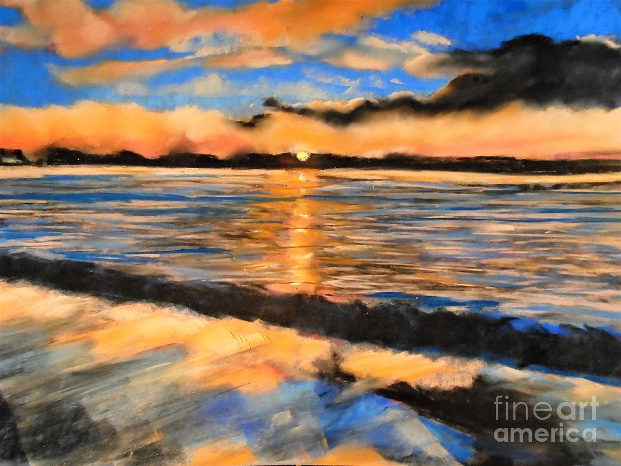 Sunset  Pastel by Angela Cartner