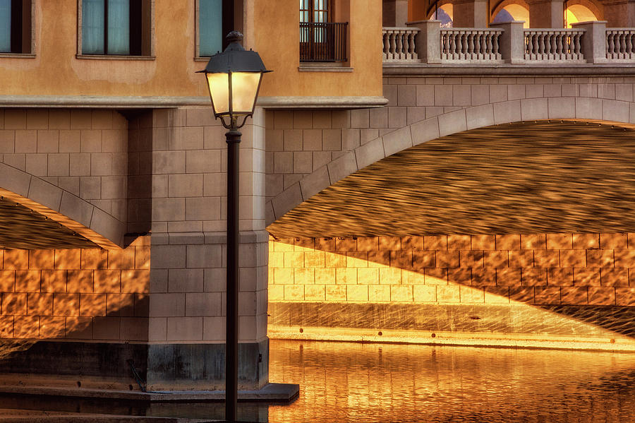Sunset Arches at Lake Las Vegas, Nevada Photograph by Mitch Spence