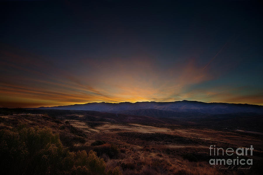Sunset Arizona Mountains Photograph by David Arment