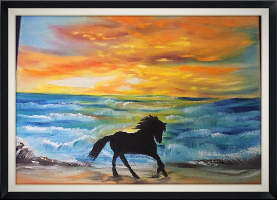 Wild Sunset Painting by Win Arts - Fine Art America