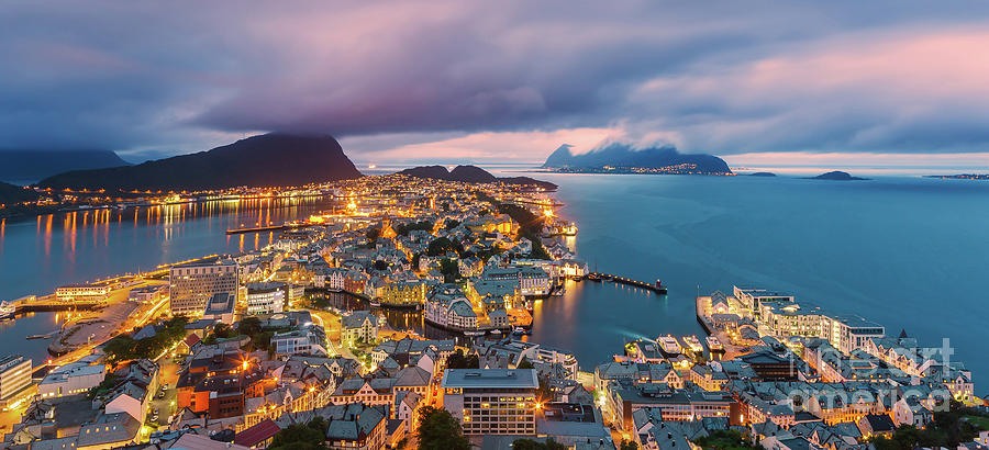 Sunset at Alesund, Norway Photograph by Henk Meijer Photography