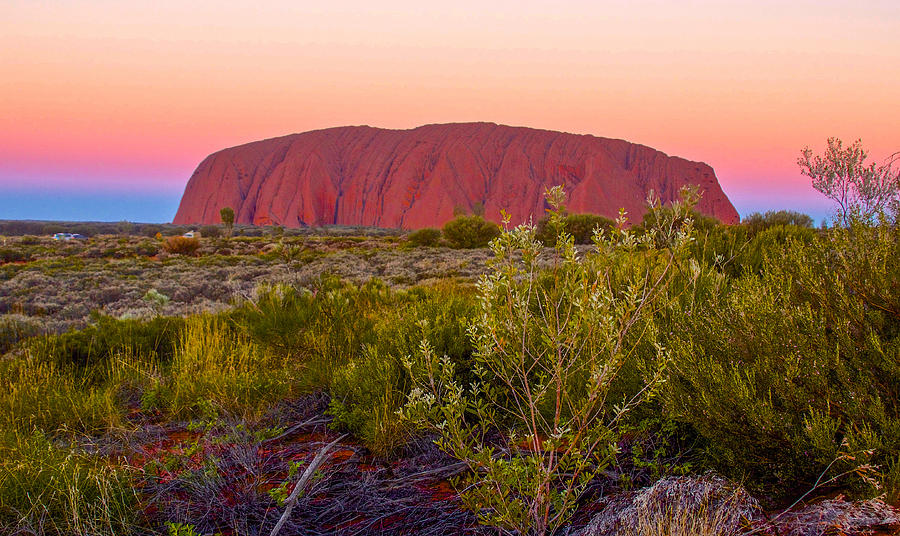 Sunset at Ayers Rock Photograph by Venetia Featherstone-Witty