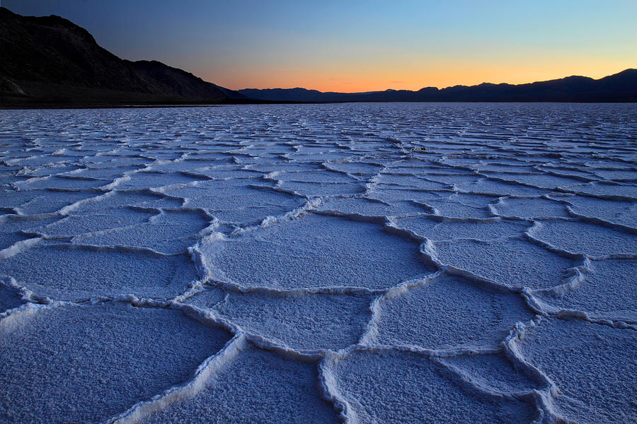 Sunset at Badwater in Death Valley Photograph by Pierre Leclerc Photography